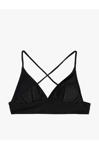 Koton Çapraz Askılı Bralet Bikini Üstü Siyah 6sak10016mm