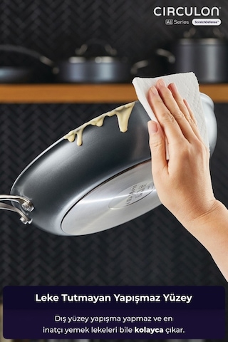 Circulon 30 Cm Kızartma Tavası Gri - Siyah