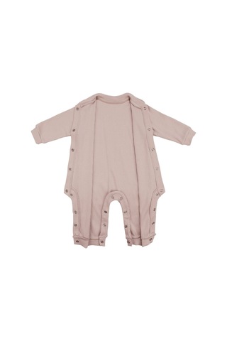 Bebegen Unisex Bej Fitilli Düğümlü Bereli Çıtçıtlı Tulum Çok Renkli