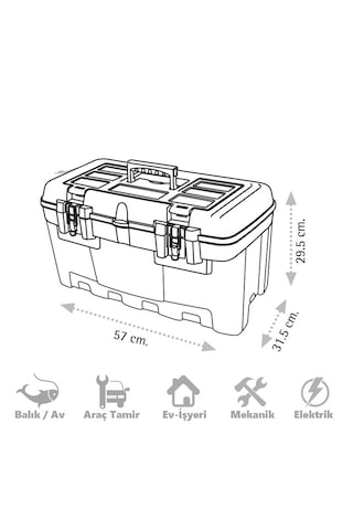 Super-Bag ASR-2078 ID379 22" Metal Kilitli Takım Alet Çantası