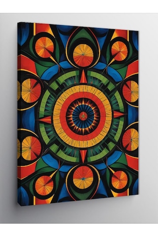 Kanvas Tablo Soyut Mandala Deseni 100cmx140cm