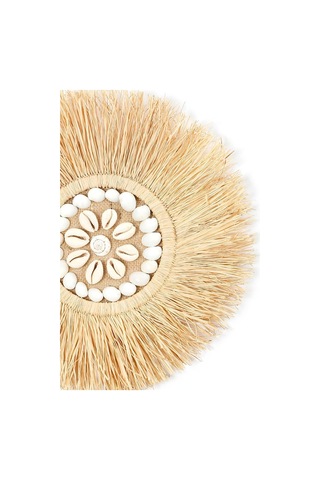 Bohem Mucize Deniz Kabuklu Rafya Duvar Dekoru M012