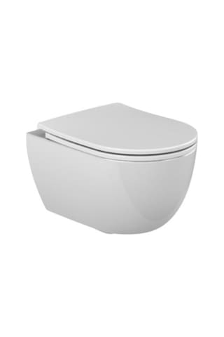 Bella Kanalsız Asma Klozet, Yavaş Kapanır Kapak