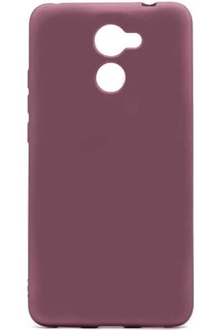 Huawei Y7 Prime Kılıf Zore Premier Silikon Kapak Mürdüm