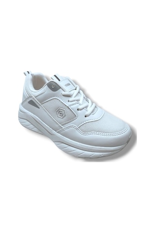 Queen Step 2110-25 Deri Anorak Anatomik Sneaker Beyaz Buz 36-40 Beyaz