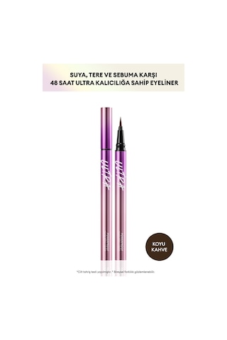 Missha Su   Ter Ve Yağa Dayanıklı   48 Saate Kadar Kalıcı Ultra Powerproof Thin Pen Liner  Dark Brown
