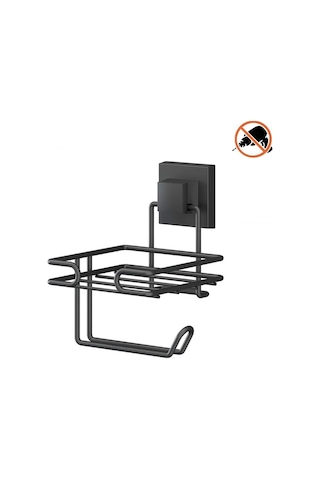 Tekno Tel Ef-275 Yapışkanlı Yedekli Tuvalet Wc Kağıtlık Siyah