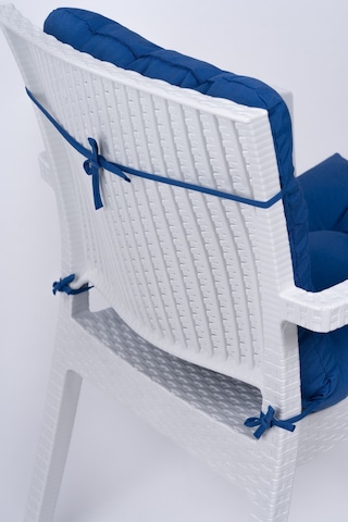 Altınpamuk Neva Pofidik Arkalıklı Özel Dikiş Sandalye Minderi Mavi