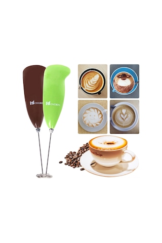 Konesam Kahve, Çikolata, Latte İçin Elektrikli Süt Köpürtücü - Güçlü Motor, Hızlı Köpürme, Kolay Temizlik Kahverengi Kahve