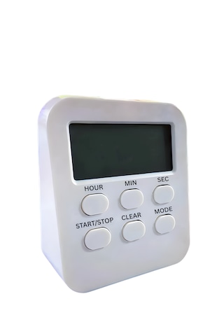 Öğrenci Ders Çalışma Saati Kronometreli Araç Saati Mutfak Bozdolabı Magnet Saat Zamanlayıcı Beyaz