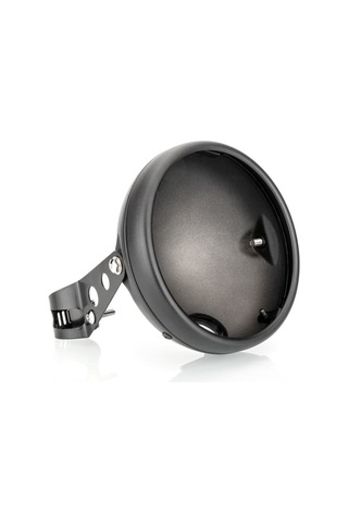 Youtek Motosiklet 7 İnç Çelik/ Demir Mat Siyah Far Kasa, Yeni Ve Kaliteli Modifikasyon Kapsülü