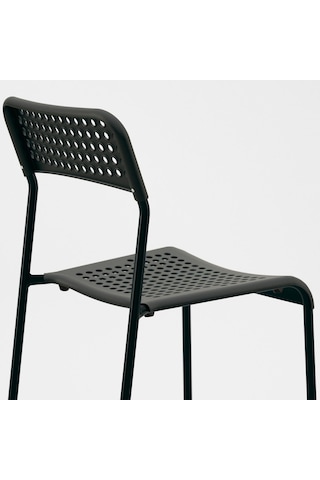 Plastik Sandalye, Siyah Renk Meridyendukkan Salon-mutfak Sandalyesi