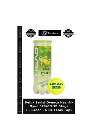 Delux Serisi Oyunca Hazırlık Oyun 578413 3b Stage 1 - Green - 6 Dz Tenıs Topu