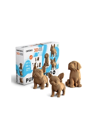 Cartonic 3d Puzzle - Puppıes Trıo
