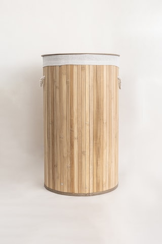 Koza Home Meander Yuvarlak Bambu Çamaşır Sepeti 35x61 55lt 5113 439726 Diğer