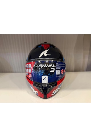 Kask Shark D-skwal 3 Speed-vıb Blue Red Blue Mavi/kırmızı