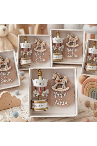 Kutu İçerisinde Atlıkarınca & Magnet Hediyelik 20 Adet Bebek