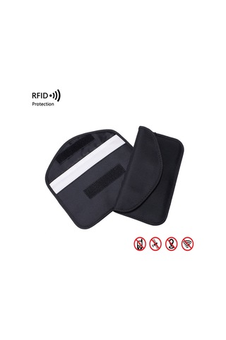 Geeksen Yüksek Kaliteli Oxford Kumaş Rfıd Engelleyici Araba Anahtarı Ve 6.5 İnç Telefon Korumalı Çanta - İç Kumaşı Beyaz