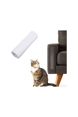 Pawaway Kedi Eğitim Bandı 2 Yüzü Yapışkanlı Koltuk Mobilya Tırmalama Caydırıcı 5 Adet Şeffaf 15 x 45 CM