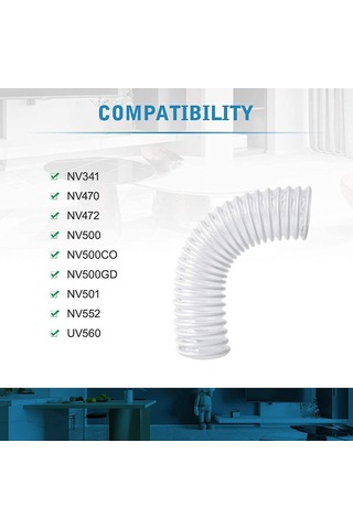 Xurunkeji Shark Rocket Vakum Aksesuarları Nv341 Nv470 Nv500 Nv501 Uv560 İçin 3'lü Paket 1-1/2 İnç Yedek Alt Nozul Kanal Hortumu