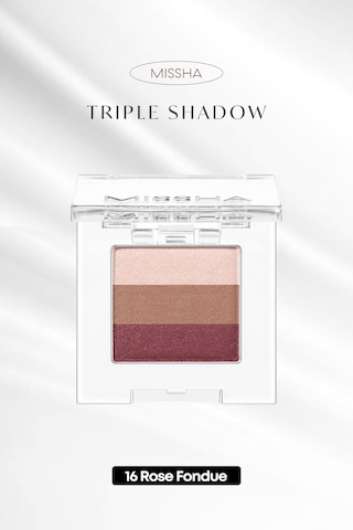 Yumuşak Dokulu, Dökülme Yapmayan 3 Renkli Göz Farı Triple Shadow No.16 Rose Fondue 1