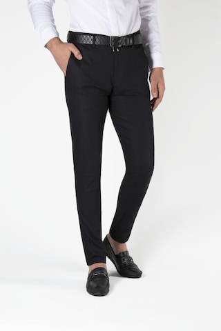 Terapi Men Erkek Siyah Slim Fit Italyan Dar Kalıp Keten Pantolon Siyah