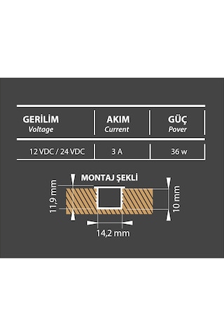Gömme On-off Dokunmatik Sensör Kılavuz Ledli - Beyaz