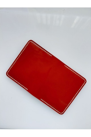 Luna Luster Hakiki Deri Çok Bölmeli Taba Minimalist Krem Kartlık & Cüzdan Drc68 Bej - Taba