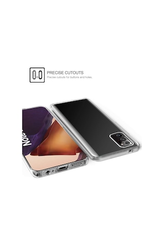 Teknomoda Samsung Galaxy Uyumlu Note 20 ULTRA 360 Kılıf Şeffaf Ön Arka Silikon