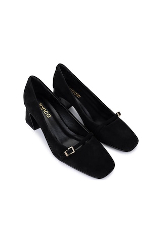 Tamer Tanca Kadın Hakiki Deri Siyah Süet Klasik Ayakkabı 1135 1301 Bn Ayk Sk25-26 Sıyah Suet SIYAH SUET