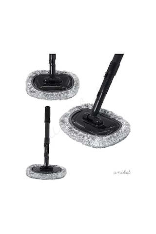 Unikat Özel Teleskopik Saplı İnce Tüylü Araç Temizlik Mopu Siyah 1 Adet