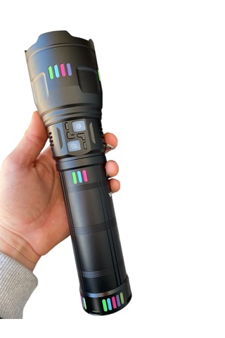 Ws-1150 Uzun Menzilli El Feneri 60watt 5500 Lümen Siyah