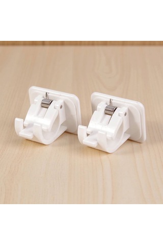 Hfambition Beyaz Ev Mutfak Banyo İçin 2'li Sıkma Tutucu, 2 Kg Yük Dayanımı, Kolay Kurulum, Pratik Kullanim Çok Renkli