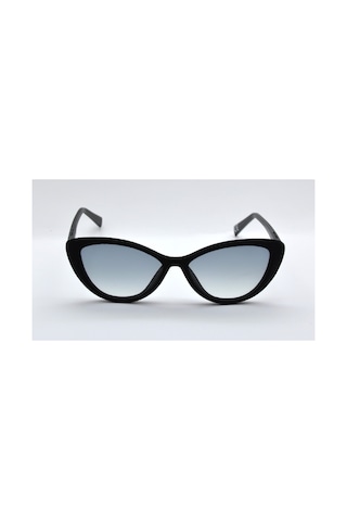 0404v 51 009 Siyah Kadife Cat Eye Gri Kız Çocuk Güneş Gözlüğü Siyah