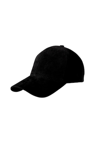 Unisex Vegan Süet Şapka Siyah
