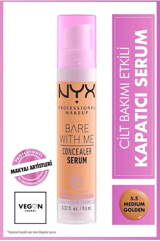 Nyx Professional Makeup Bare With Me Kapatıcı Serum 5.5 Medium Golden Concealer