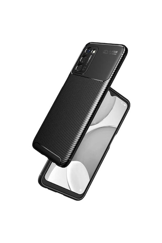 Oppo A55 5G Kılıf Karbon Silikon Case