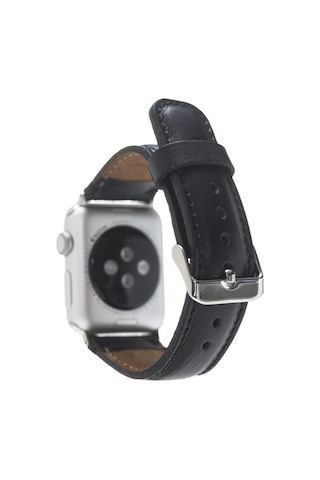 Apple Watch Uyumlu Deri Kordon 42-44-45mm Rst1 Siyah