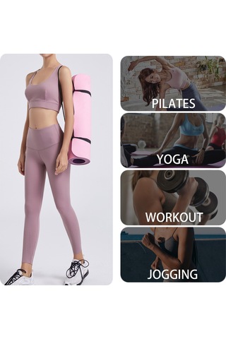 Reedark Kadınlar İçin Destekli Yoga Sütyeni - Çıkarılabilir Pedli, U Yaka, Esnek Kumaş, Asya Bedeni L Açık Pembe