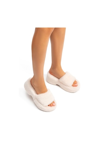 Twigy Lili EE0159 Kadın Ev Terliği Bej 36/40 Bej