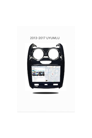 Snp Serisi Dacia Duster 2013-2017 Uyumlu 9 İnç Android Multimedya Sistemi 4-64 Gb Hafıza, Kablosuz Carplay + Geri Görüş Kamerası 9"