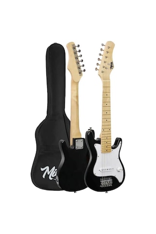 Midex Ceg-30wb 4-6 Yaş Çocuklar İçin Amfili Full 1/4 30 İnç Elektro Gitar Seti White Black