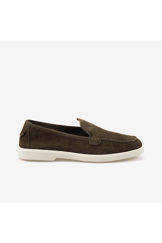 Kemal Tanca Erkek Loafer 0245 Haki Suet