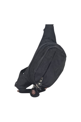 Anılbags Anıl Bags Su Geçirmez Krinkıl Kumaş Bel Çantası Çapraz Anahtarlık Siyah