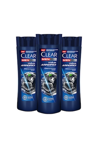 Men Kepeğe Karşı Etkili Şampuan Yoğun Arındırıcı 350 Ml X3 Tüm Saç Tipleri
