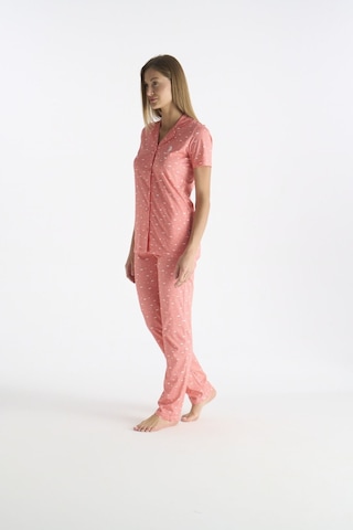 U.S. Polo Assn. U.s Polo Assn. 20233 Kadın Kısa Kollu Önden Düğmeli Pijama Takımı-somon