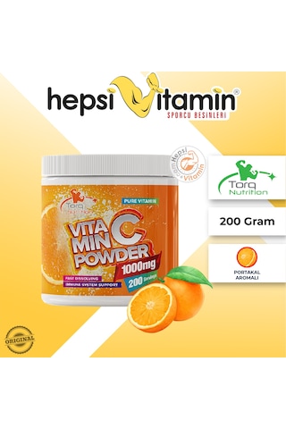 Torq Nutrition Vitamin C Powder Portakal Aromalı 200 Gr