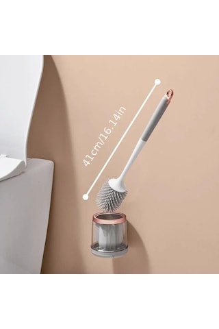 Koyu Gri Wıkhostar Lüks Tuvalet Fırçası Banyo Duvara Monte Hızlı Boşaltma Temiz Aracı Temizleme Fırçası Banyo Aksesuarları Setleri