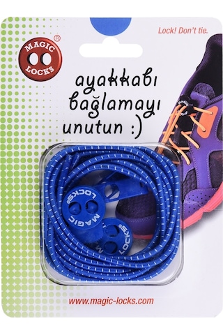 Magic Locks Akıllı Bağcık Yuvarlak- Mavi Mavi