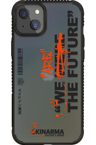 İphone 13 Uyumlu Kılıf Skinarma Desenli Airbag Tasarımlı Kyanseru Kapak Füme Füme